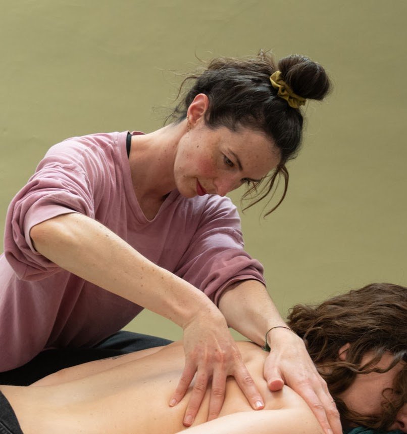 A massage in progress